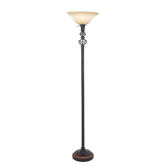 70" Black Metal Traditional Floor Lamp